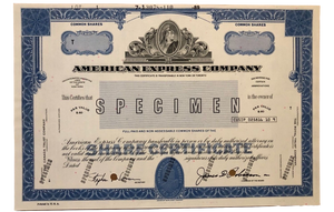 AXP Stock Certificate